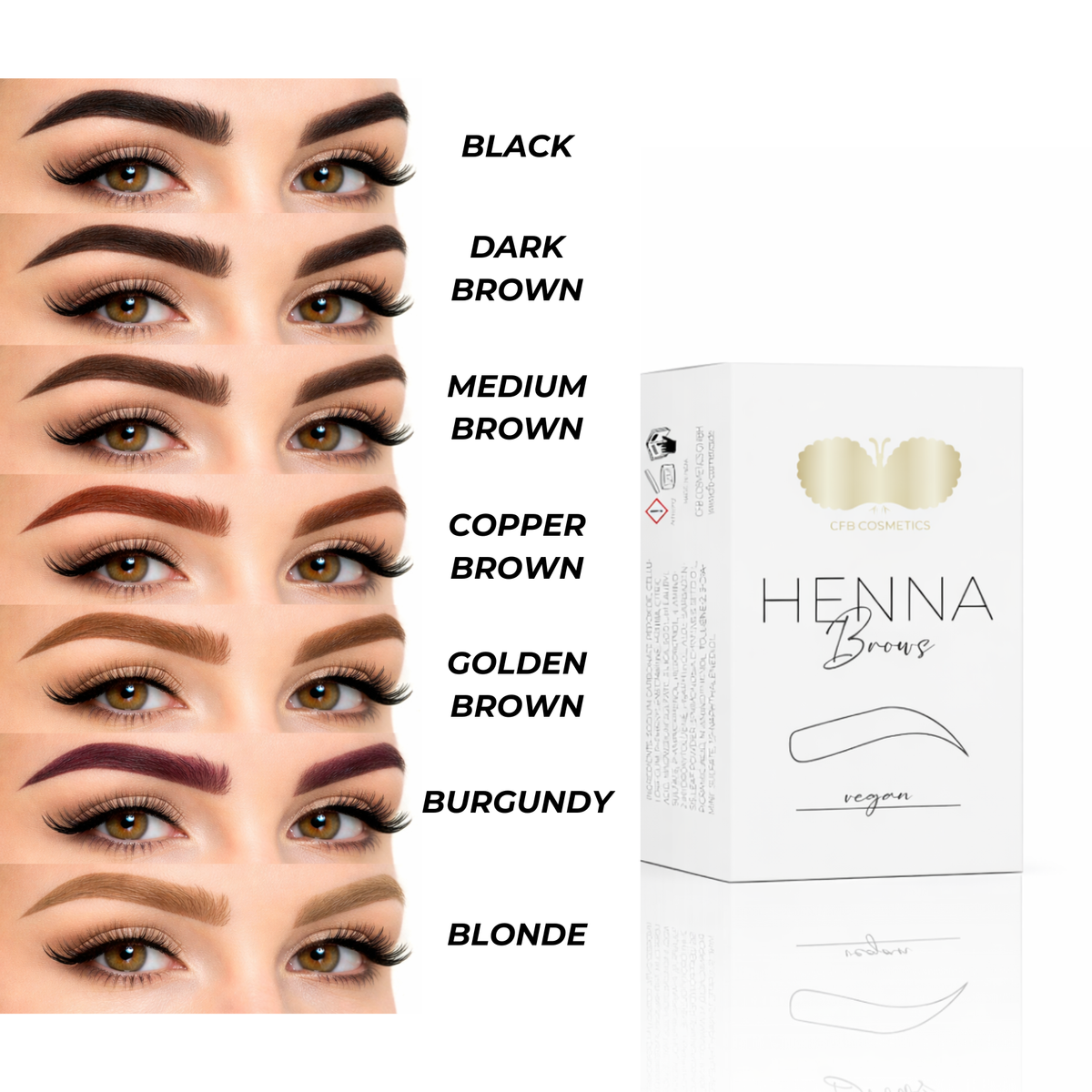 Henna Brows Basic Set inkl. gratis Online-Schulung | CFB Cosmetics®