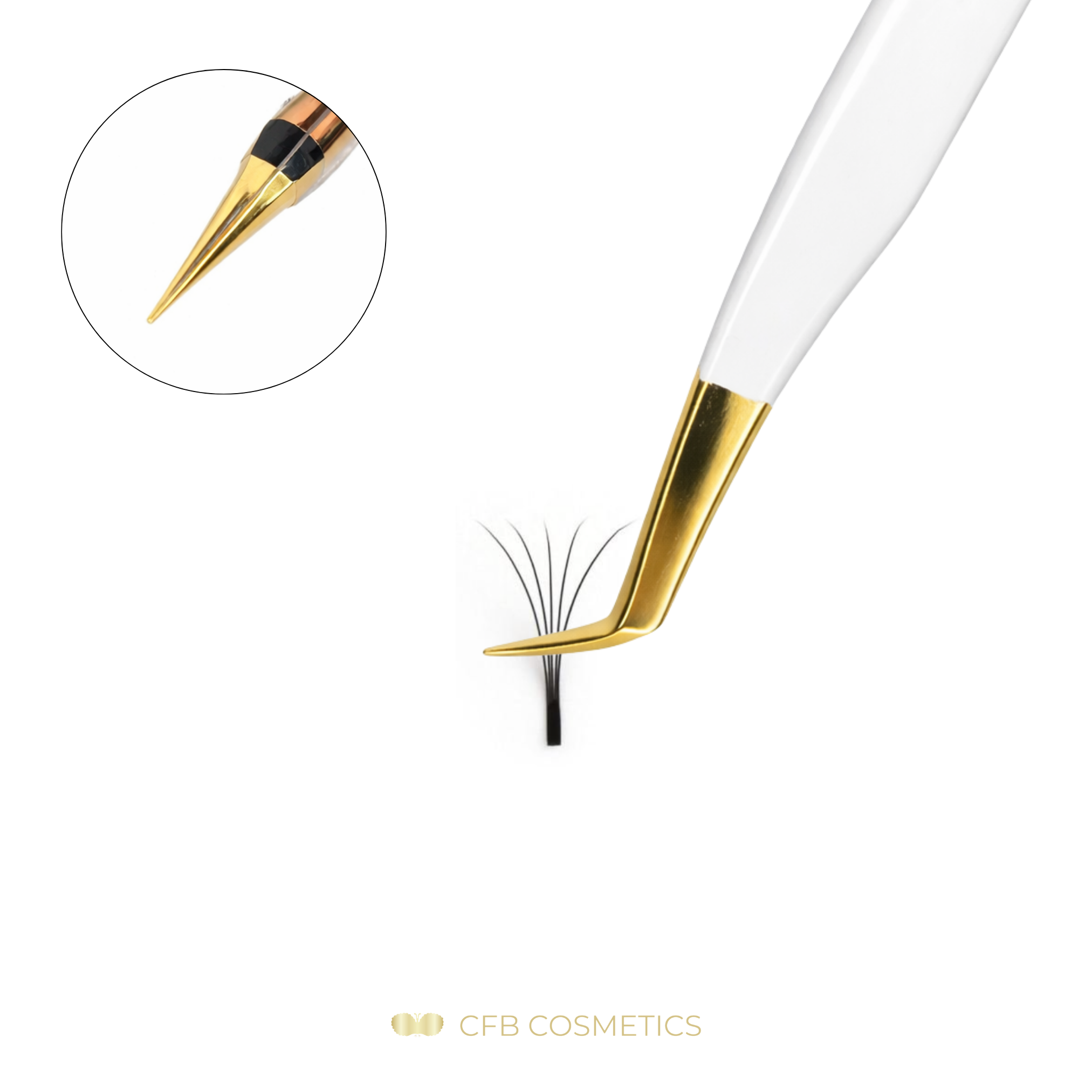 Luxury Pinzette No 8 F 75° 10 mm für Volumentechnik CFB Cosmetics®