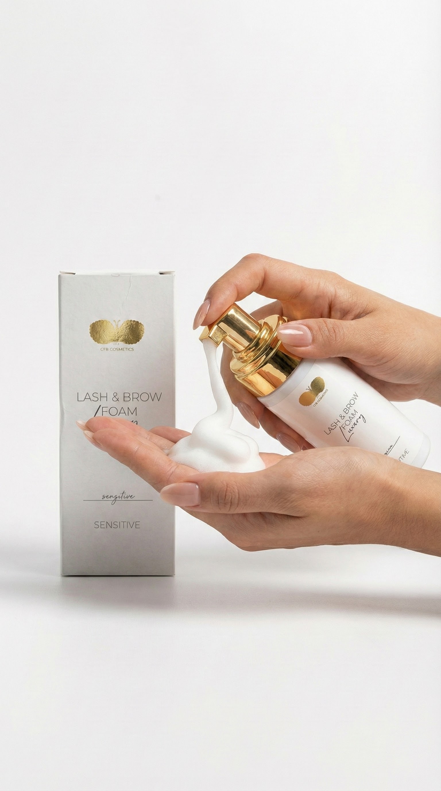 Luxury Wimpernshampoo – Lash & Brow Foam 60ml | Sanfte Reinigung für Wimpernextensions – CFB Cosmetics®