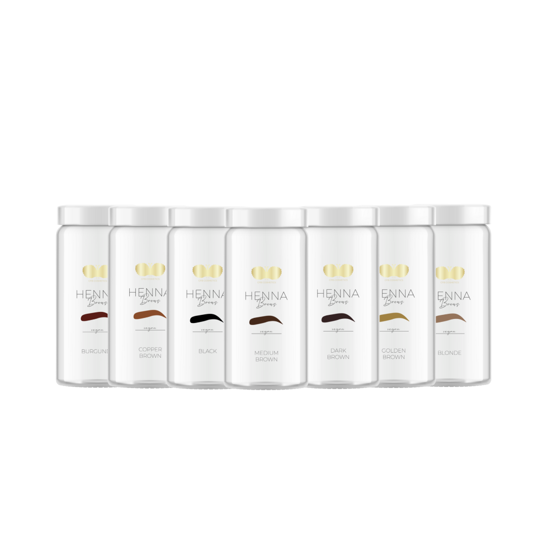 Henna-Brows-Flaschen-Set Henna Brows Farbe | 5 g | Sachets | Burgundy