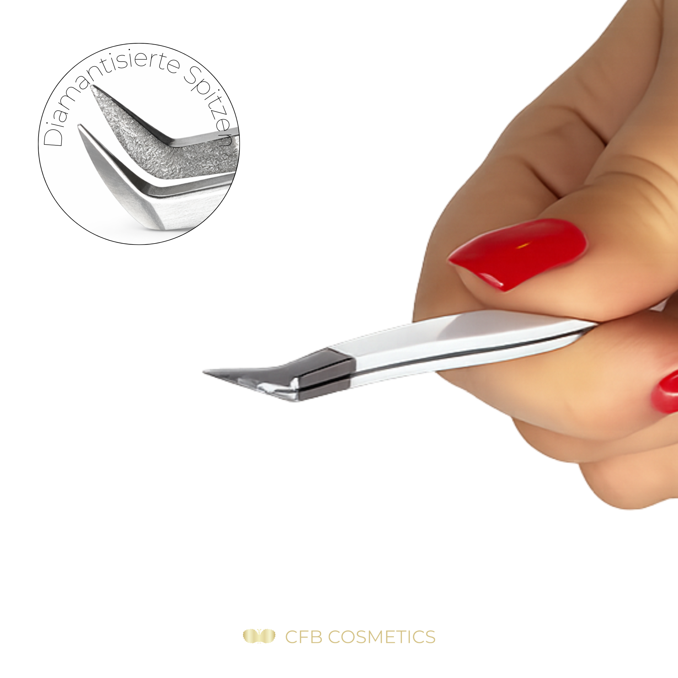 Luxury Diamant Pinzette No. 8 für Volumentechnik CFB Cosmetics®
