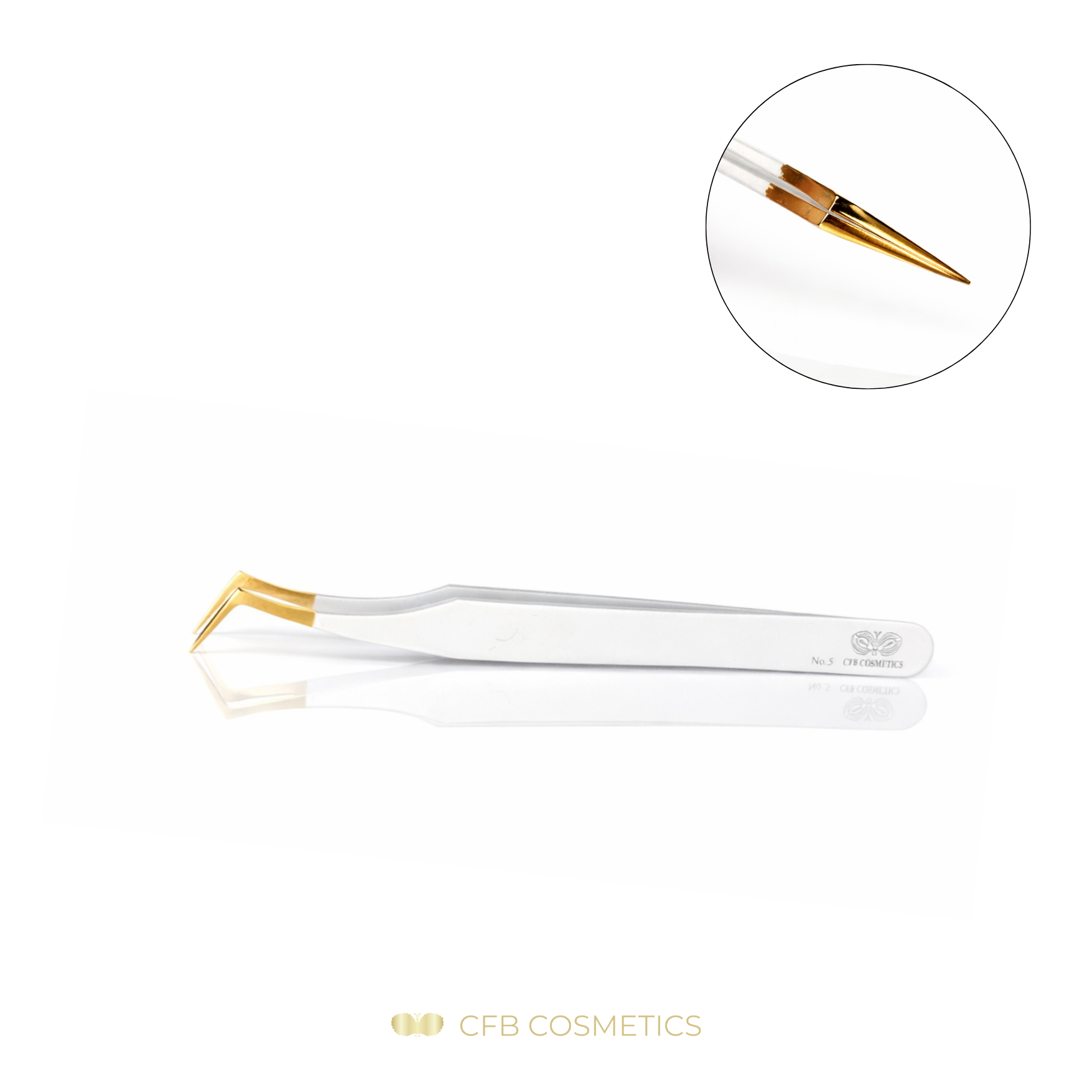 Luxury Pinzette No 5 75° 10 mm für Volumentechnik CFB Cosmetics®