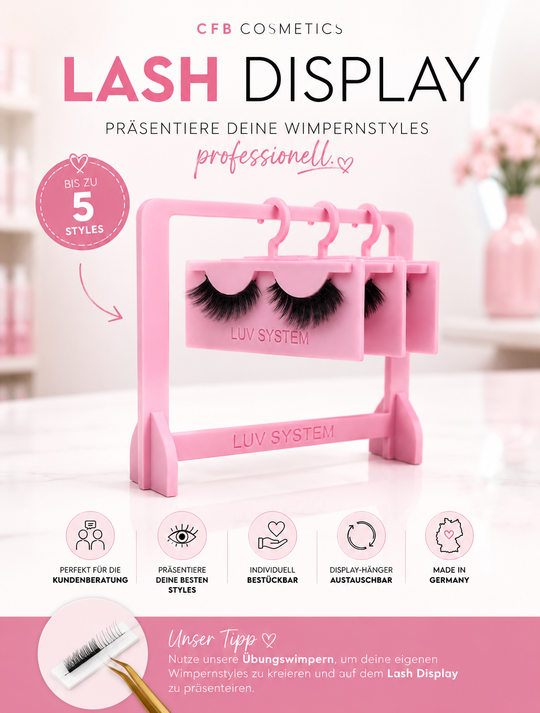 Lash Display - Präsentiere deine Lash Styles professionell