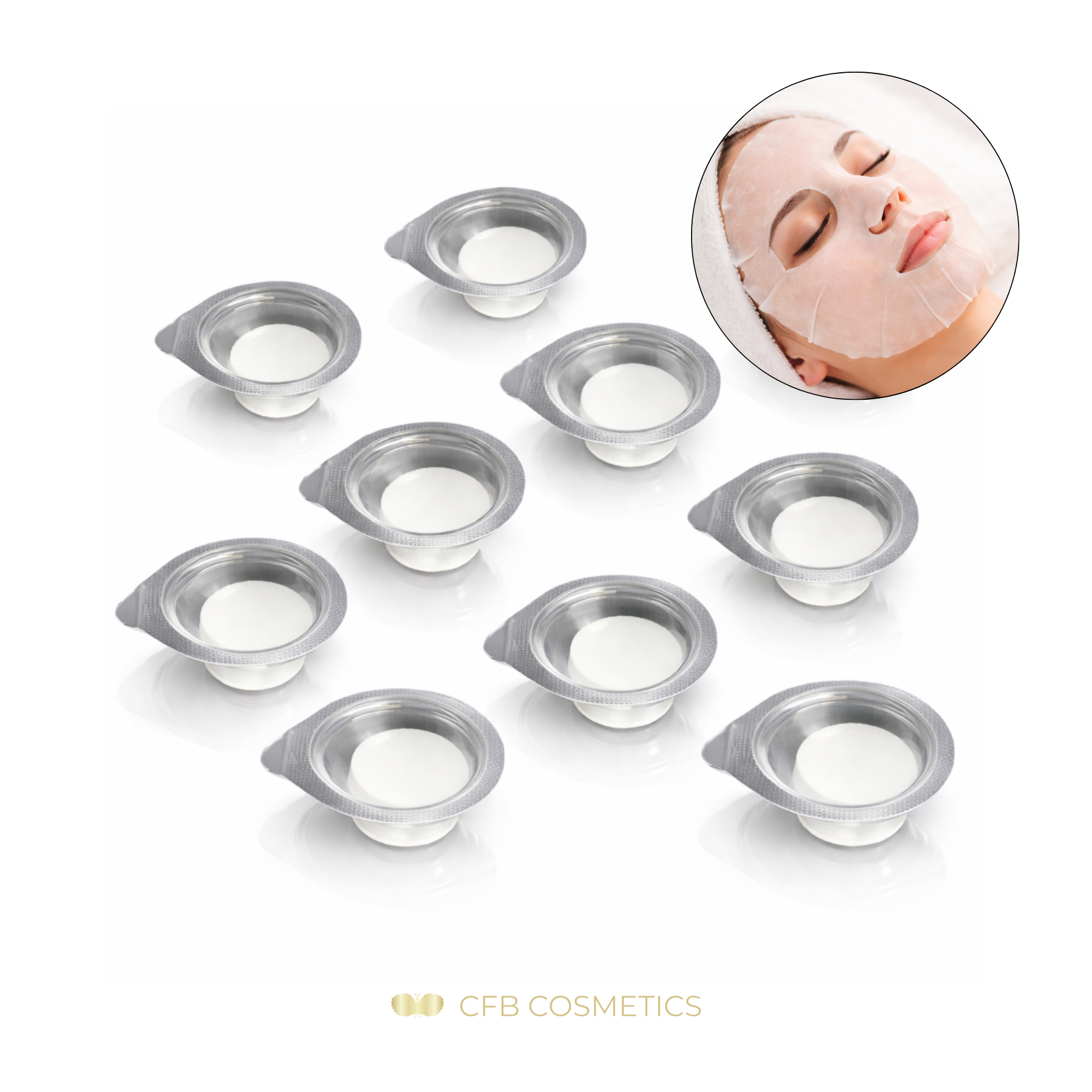 Baumwoll Gesichtsmaske After Care Vliesmaske 10 Stück - CFB Cosmetics®