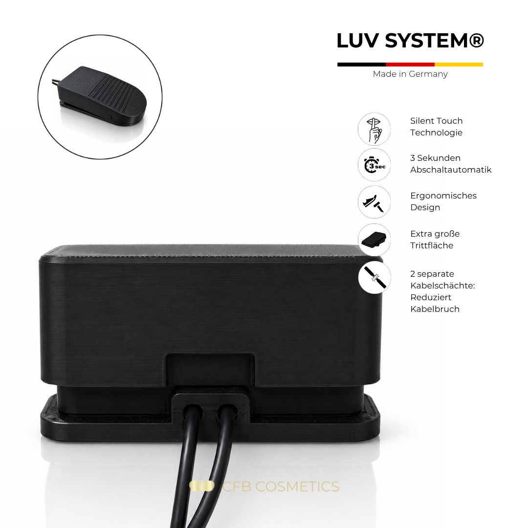 LUV System® Fußpedal Pink – Silent Food Pedal 3S - Made in Germany