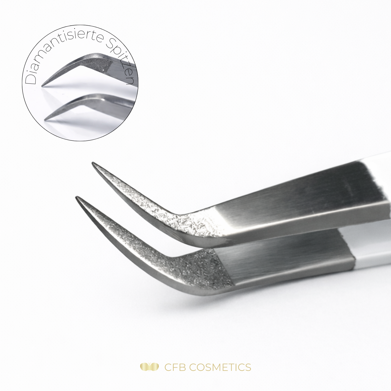 Luxury Diamant Pinzette No 8 Fine Wimpernverlängerung Volumentechnik CFB Cosmetics®