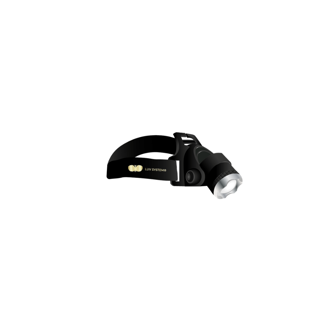 UV LED Kopflampe mit weißem UV Licht