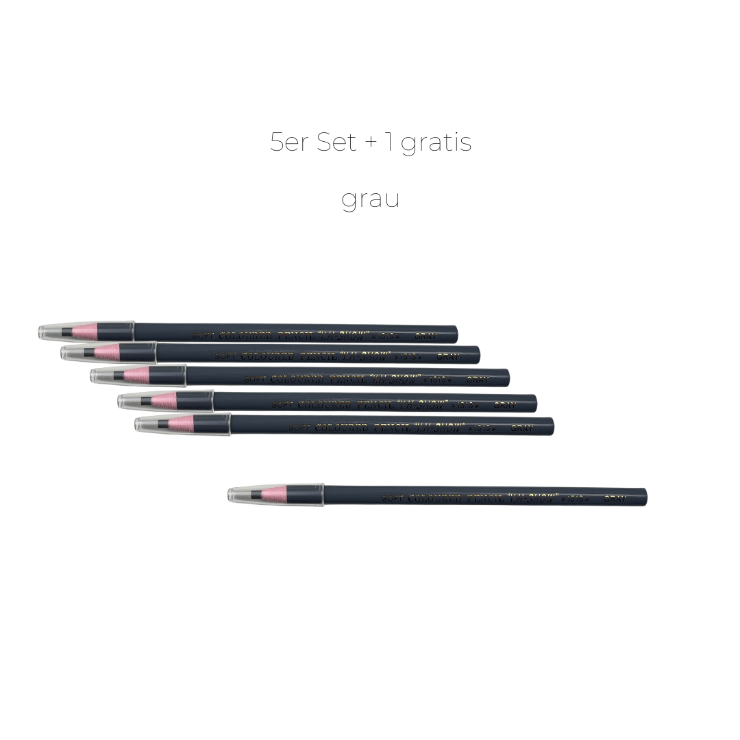 5er Set Vorzeichenstift + 1 gratis | grau