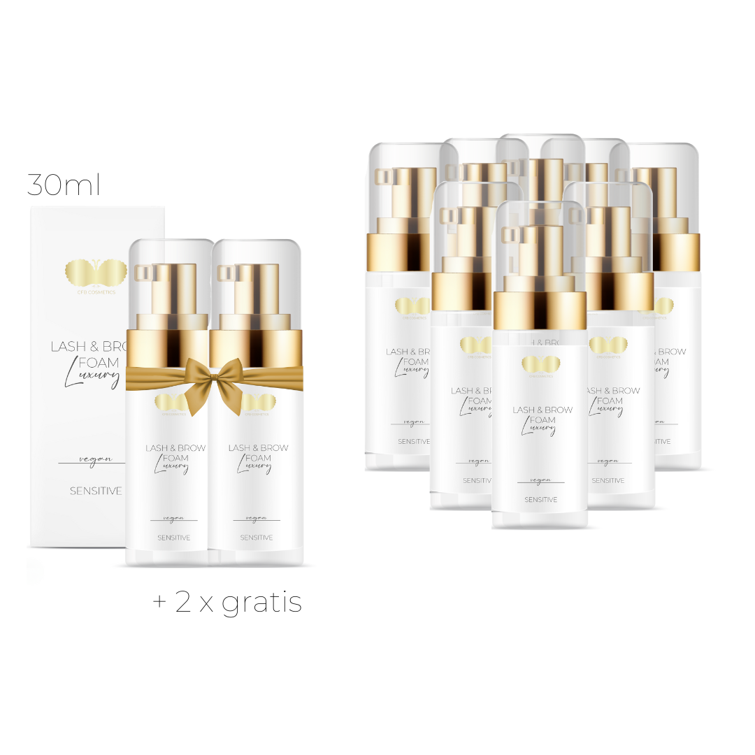 Wimpernshampoo 10er Set + 2 gratis | Lash & Brow Foam | 30 ml