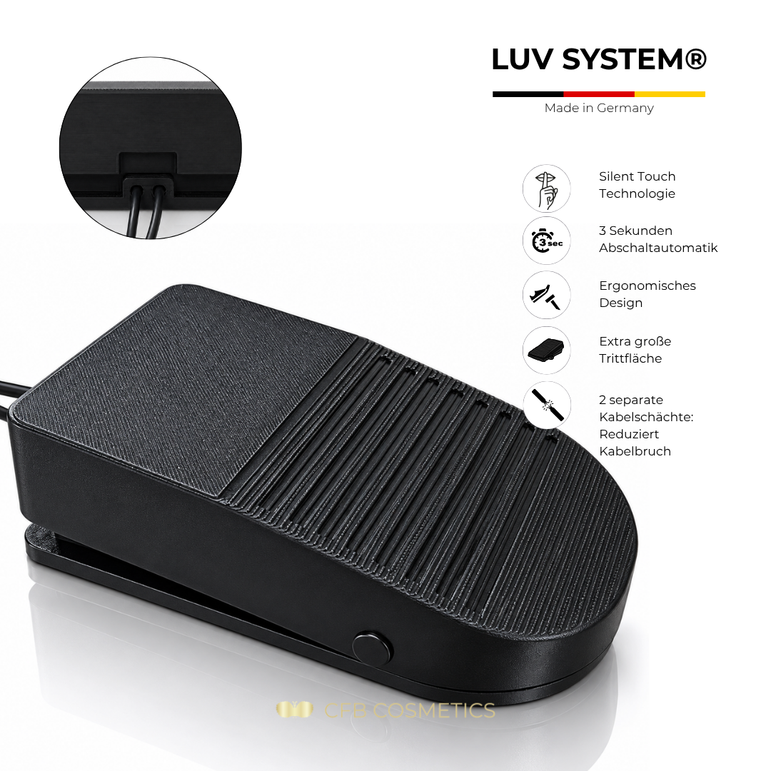 LUV System® Kopflampe Set Fixed UV LED Violett Licht – Made in Germany