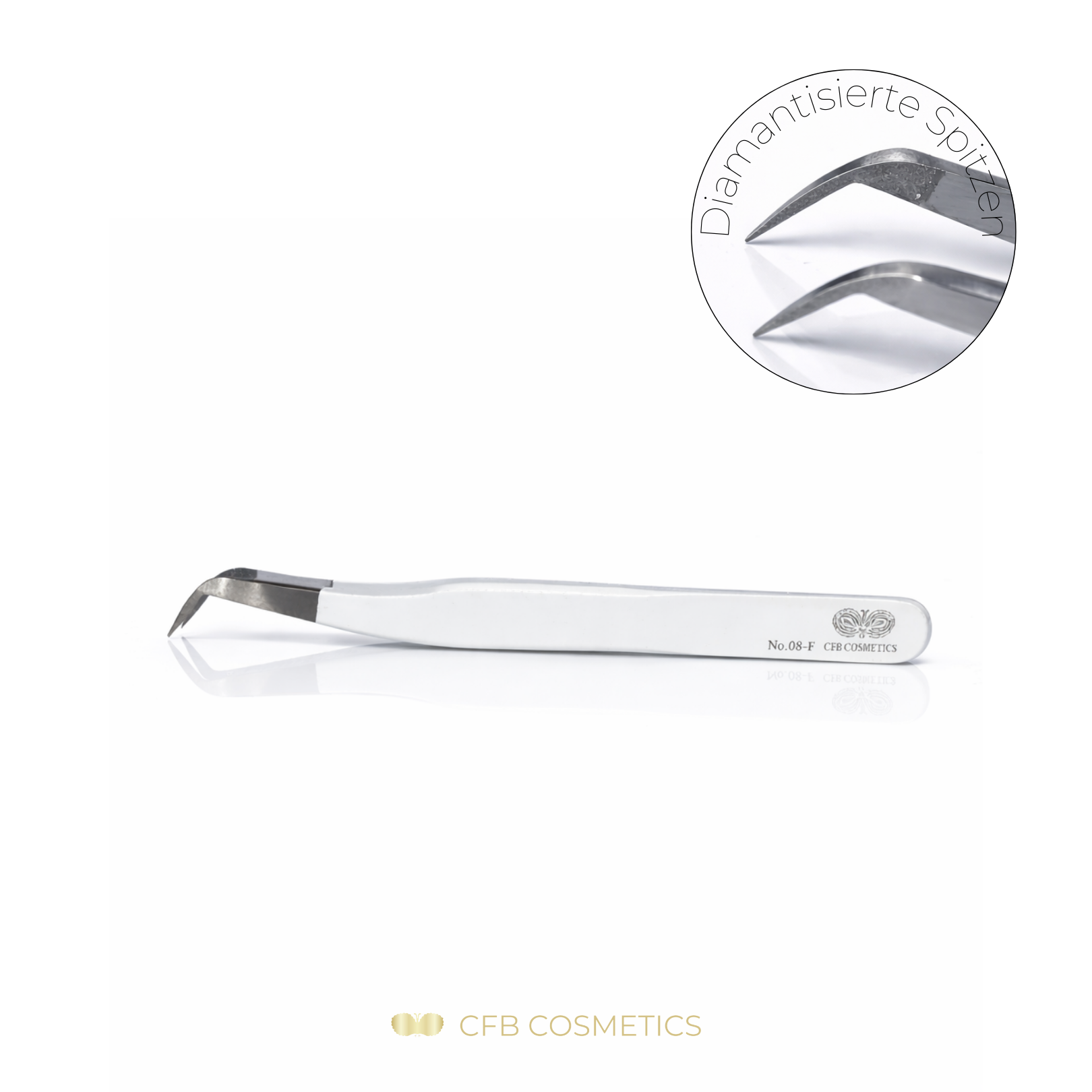 Luxury Diamant Pinzette No 8 Fine Wimpernverlängerung Volumentechnik CFB Cosmetics®