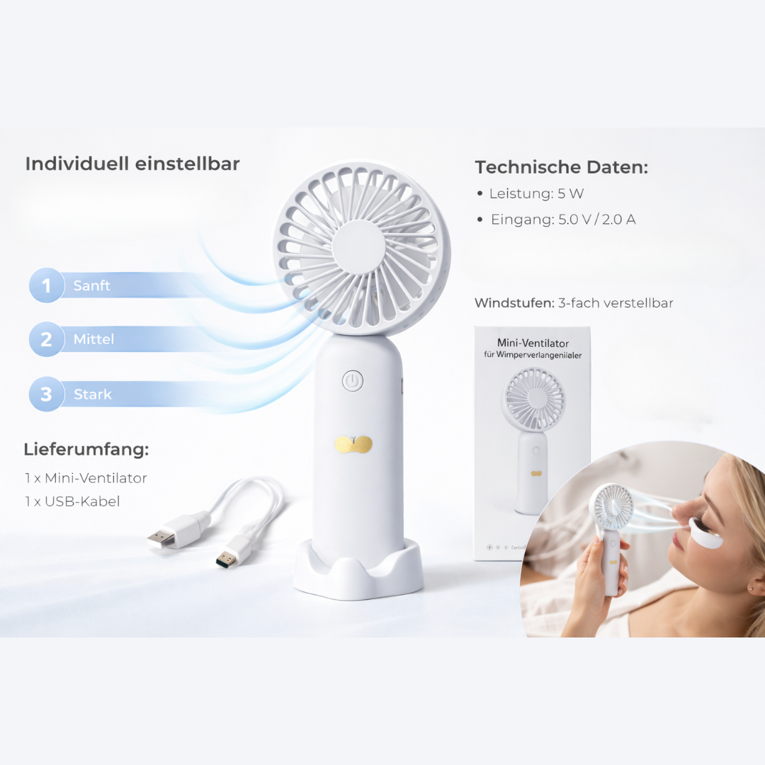 Mini Ventilator | Lash Fan für Wimpernverlängerung - CFB Cosmetics®