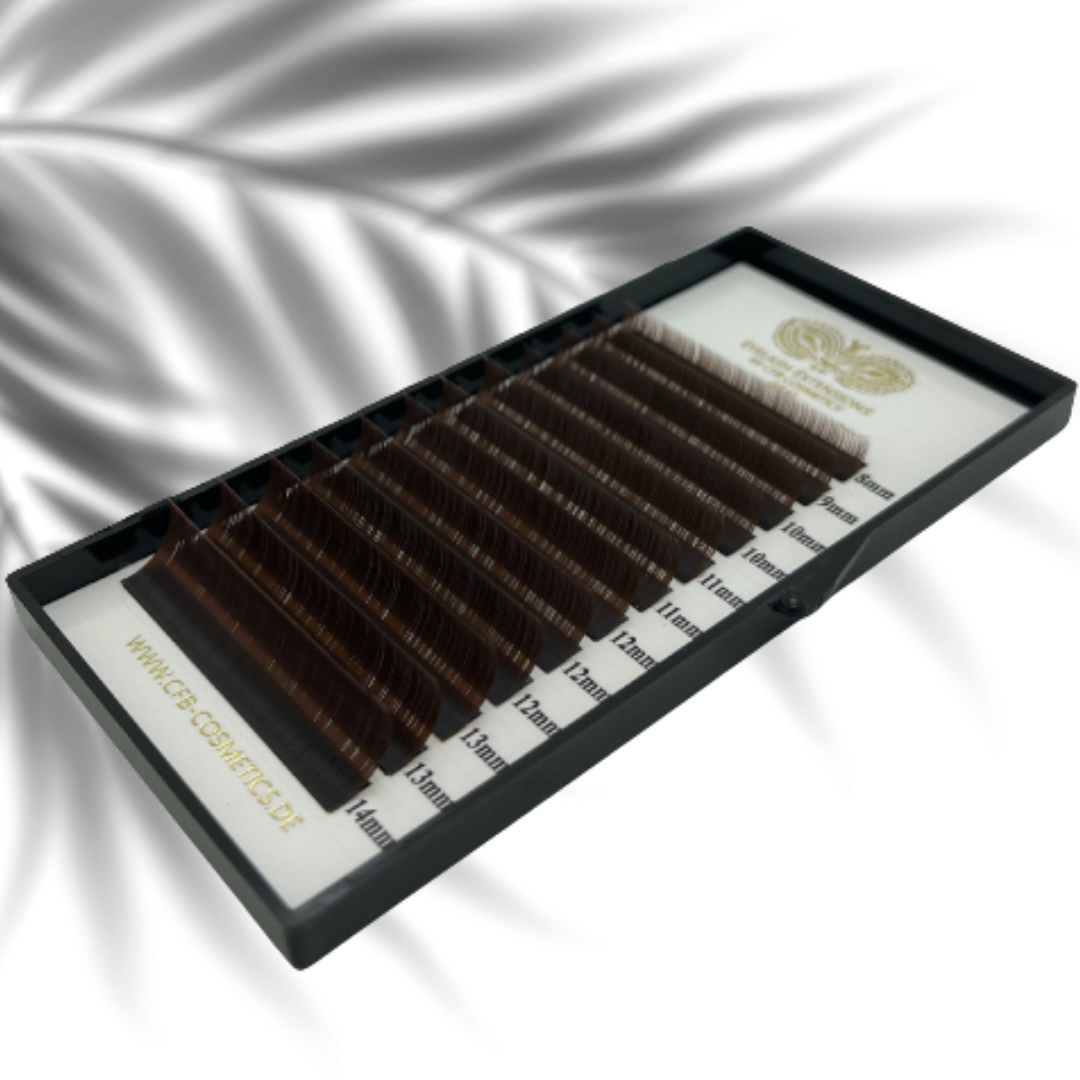 Braune Wimpernextensions | Einzellängen | CFB Cosmetics®