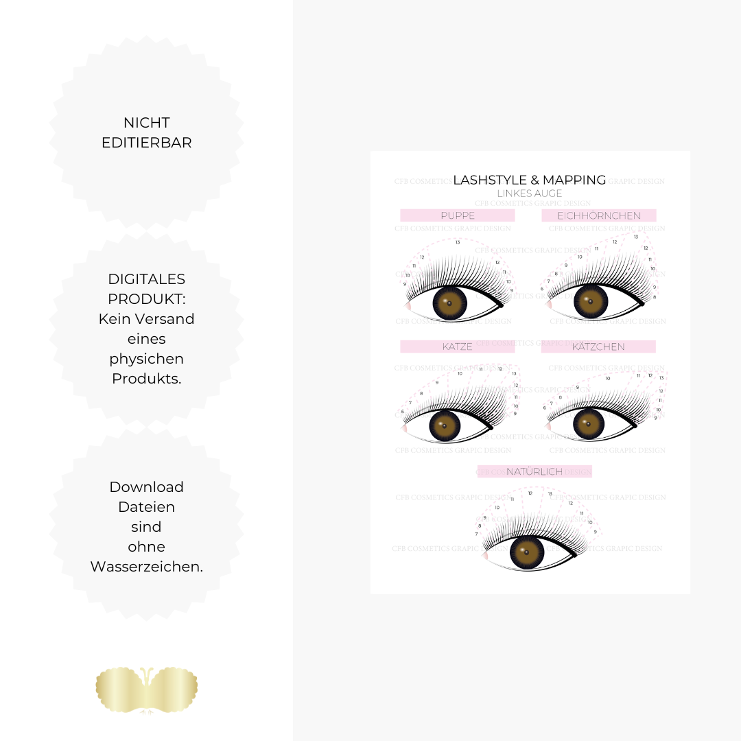 Lashstyle und Lashmapping | Wimpernstudiobedarf | Digital