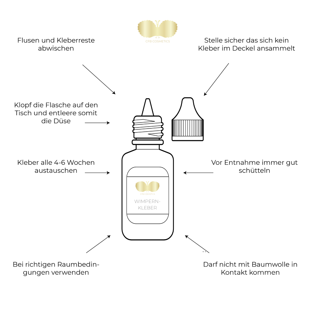 Anwendung-Wimpernkleber_schu-tteln-3 Wimpernkleber | GENIUS PRO | schwarz | 0,1 - 0,2 Sek