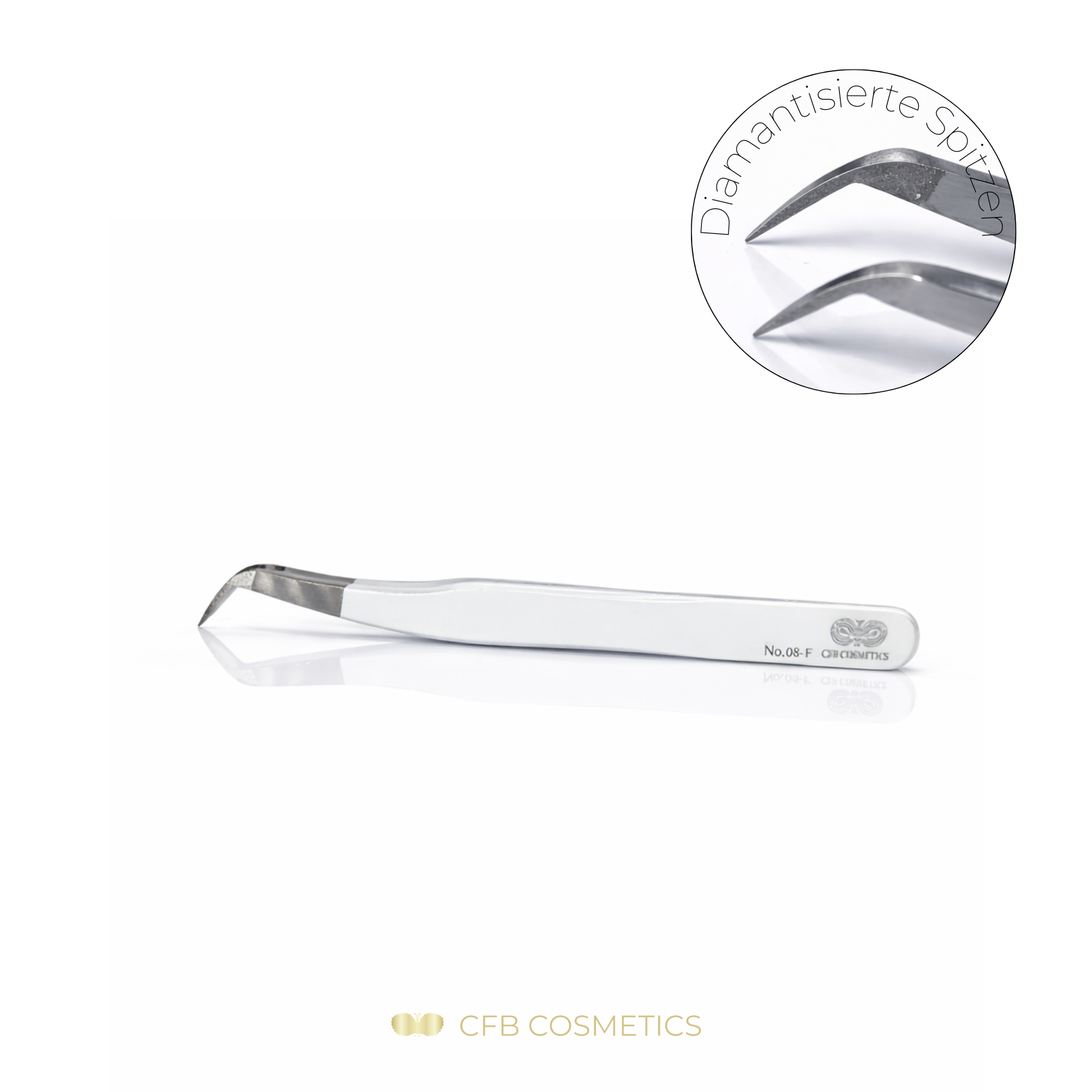 Luxury Diamant Pinzette No 8 Fine Wimpernverlängerung Volumentechnik CFB Cosmetics®