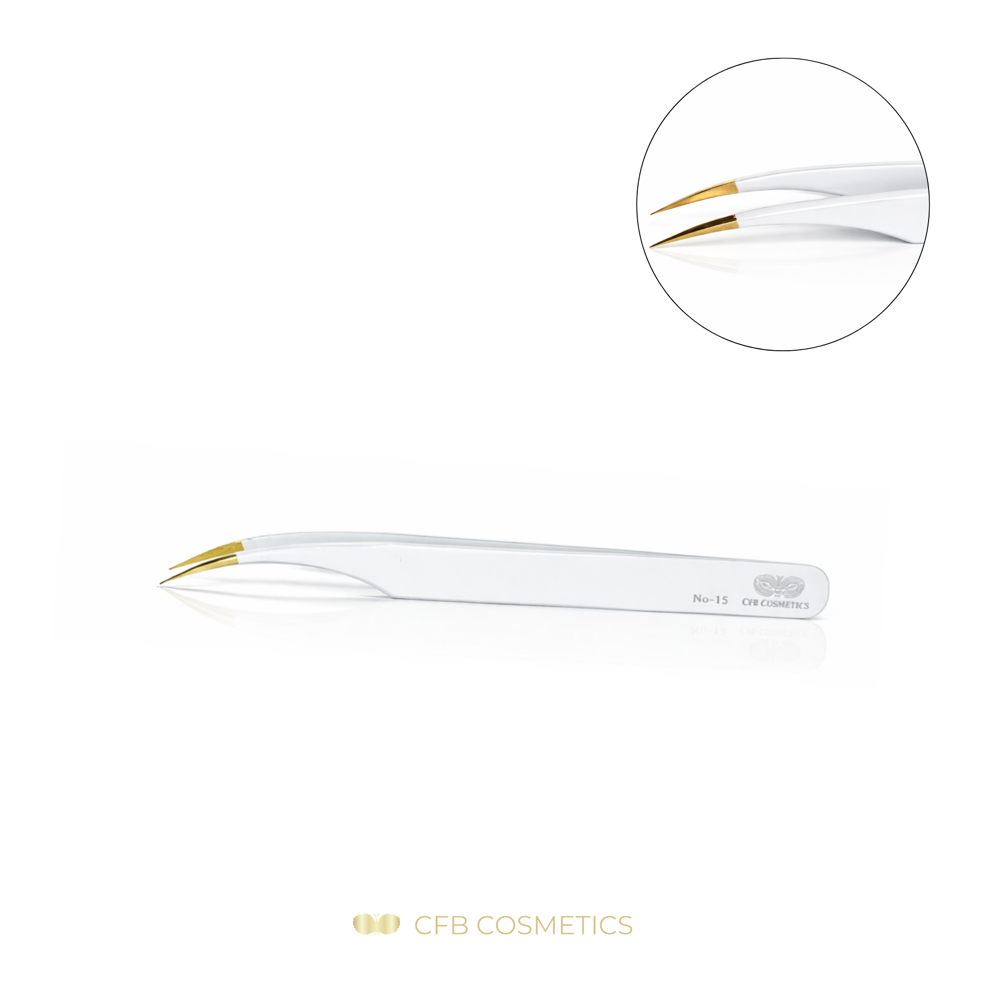 Luxury Pinzette No 15 gebogen zum Separieren CFB Cosmetics®