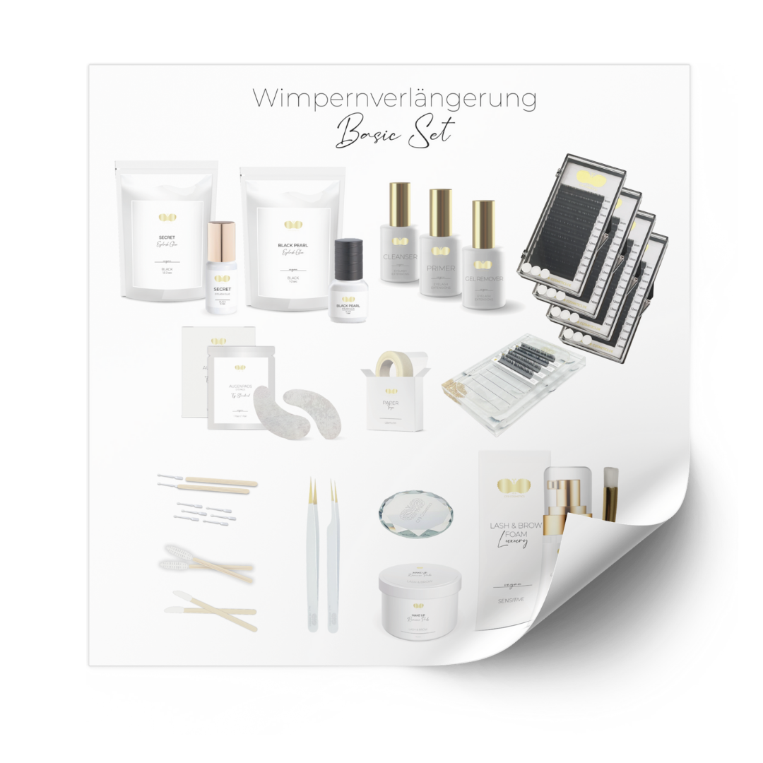 Basic Set + Gratis Wimpernverlängerung Basis Online Schulung Basic Set + Gratis Wimpernverlängerung Basis Online Schulung