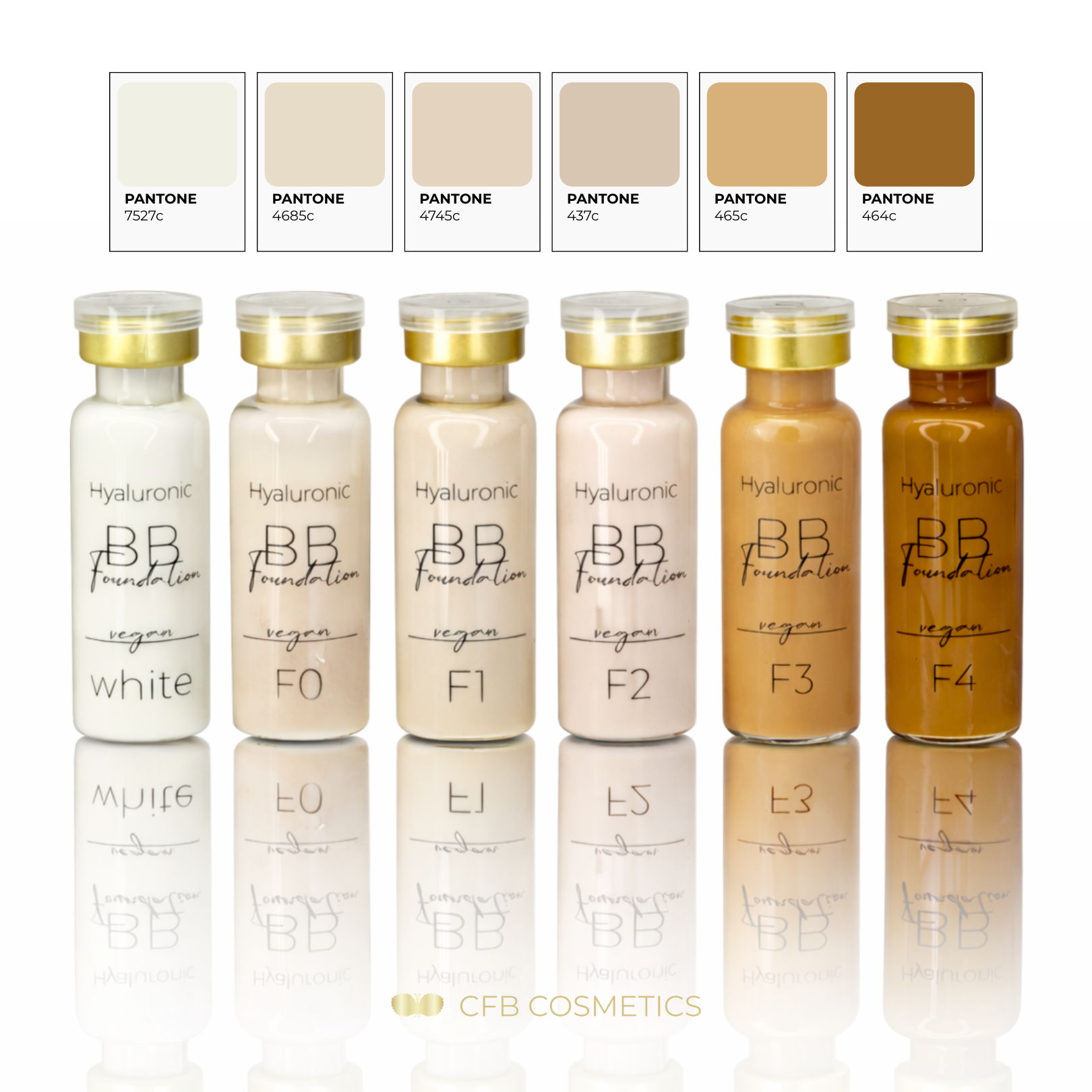 BB Glow Foundation Set - Seren mit Hyaluron - 6 Farbnuancen im Set - CFB Cosmetics®
