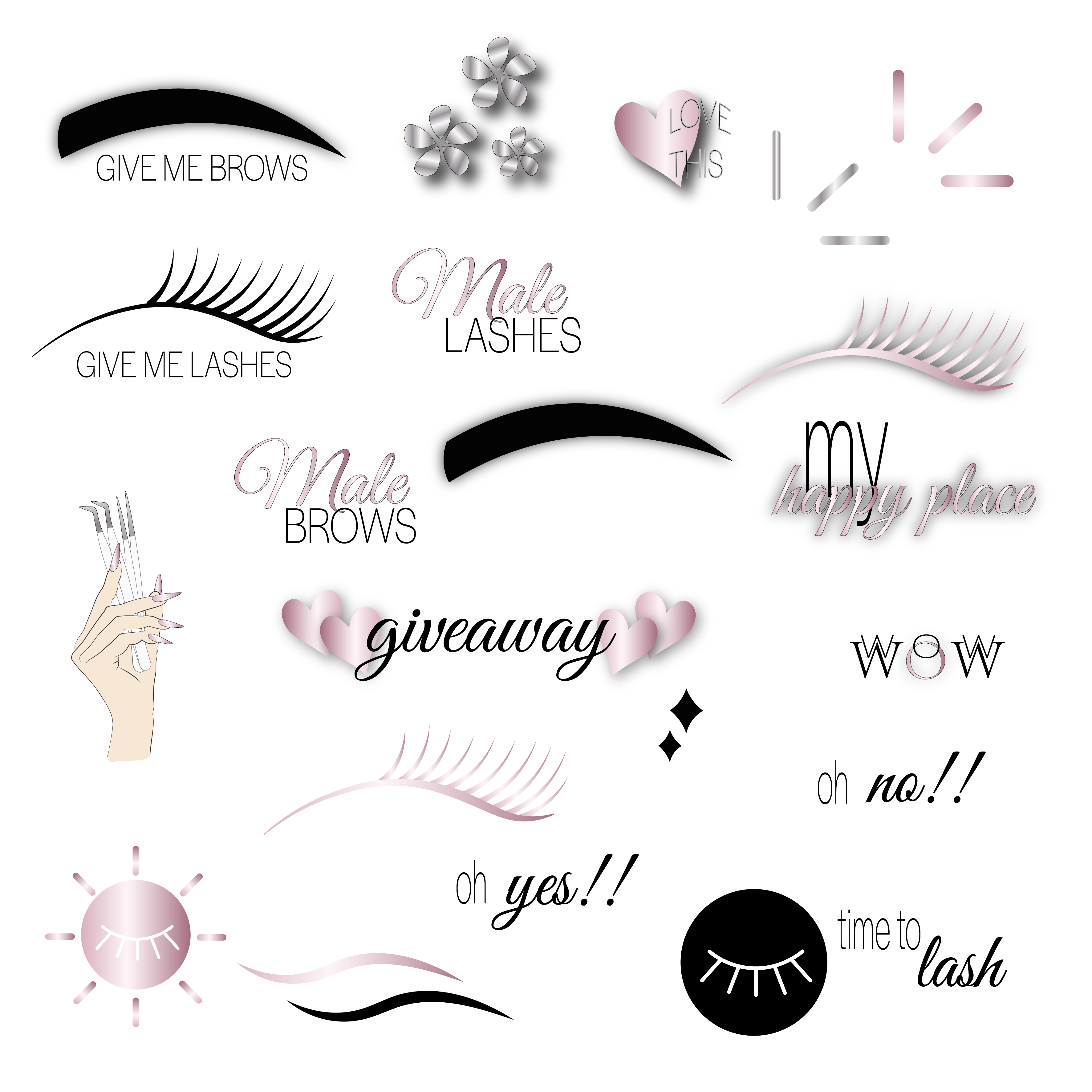 Instagram Story Sticker | Lashes & Brows