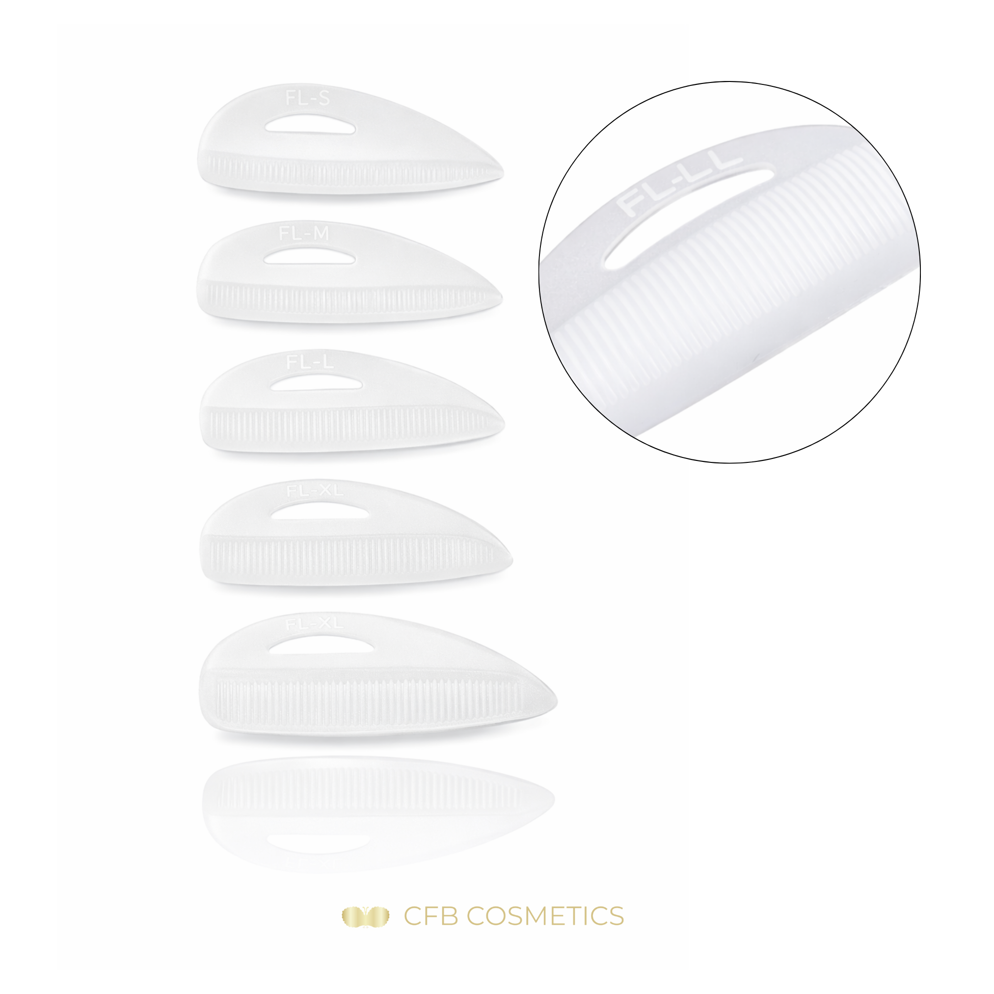 Lash Lifting Silikonpads mit Rillen – Präzise Wimpernausrichtung SS–LL | CFB Cosmetics®