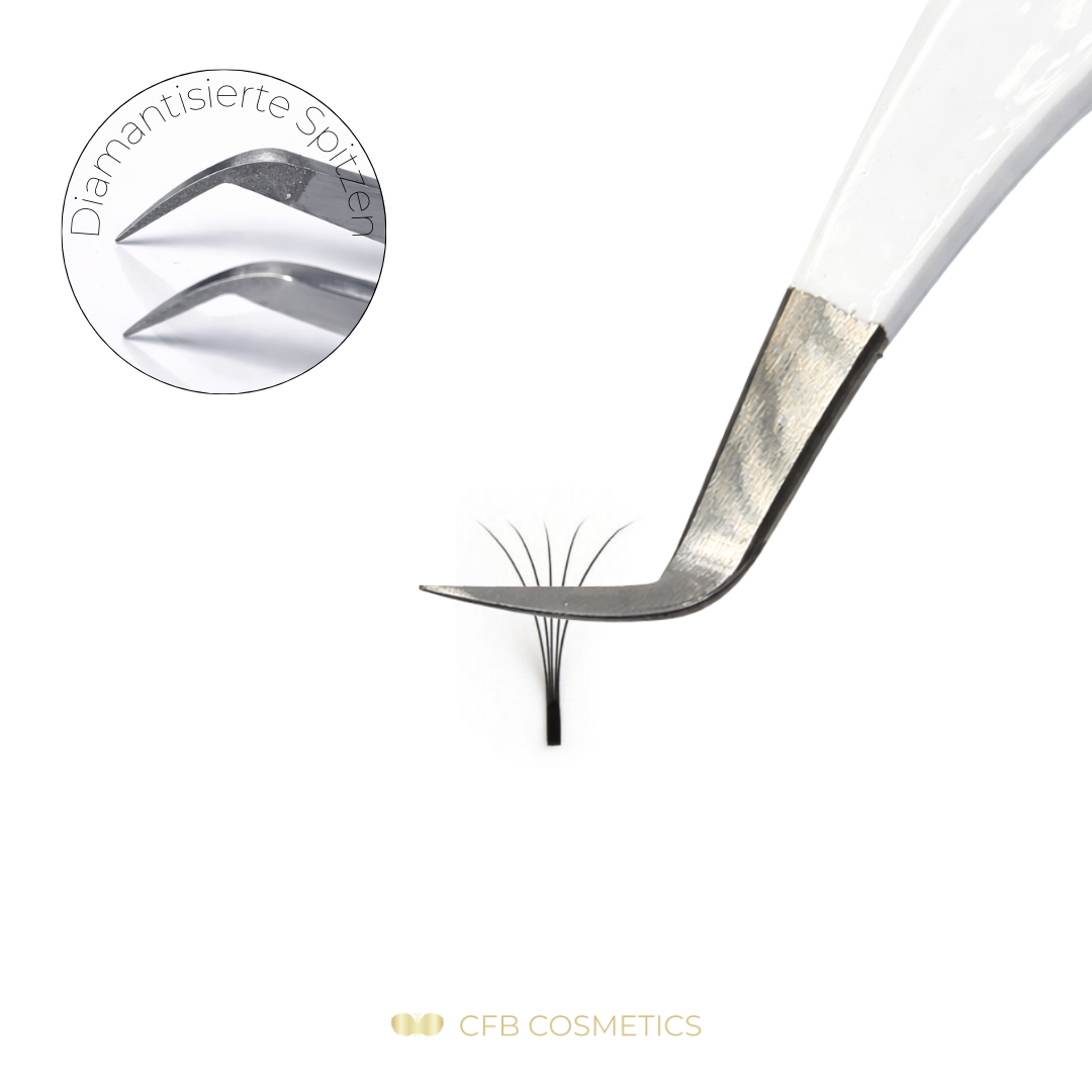 Luxury Diamant Pinzette No 8 Fine Wimpernverlängerung Volumentechnik CFB Cosmetics®
