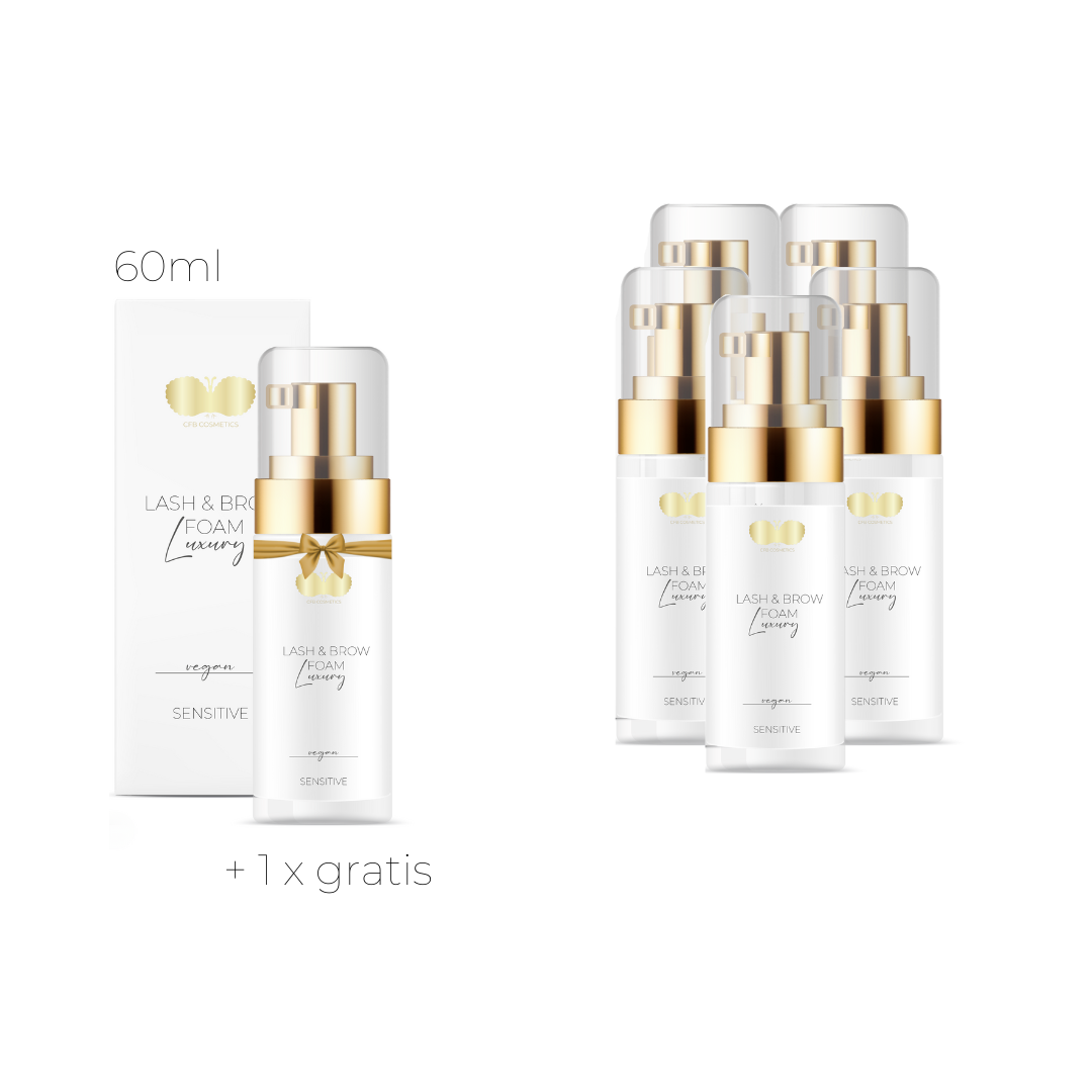 Wimpernshampoo 5er Set + 1 gratis | Lash & Brow Foam | 60 ml