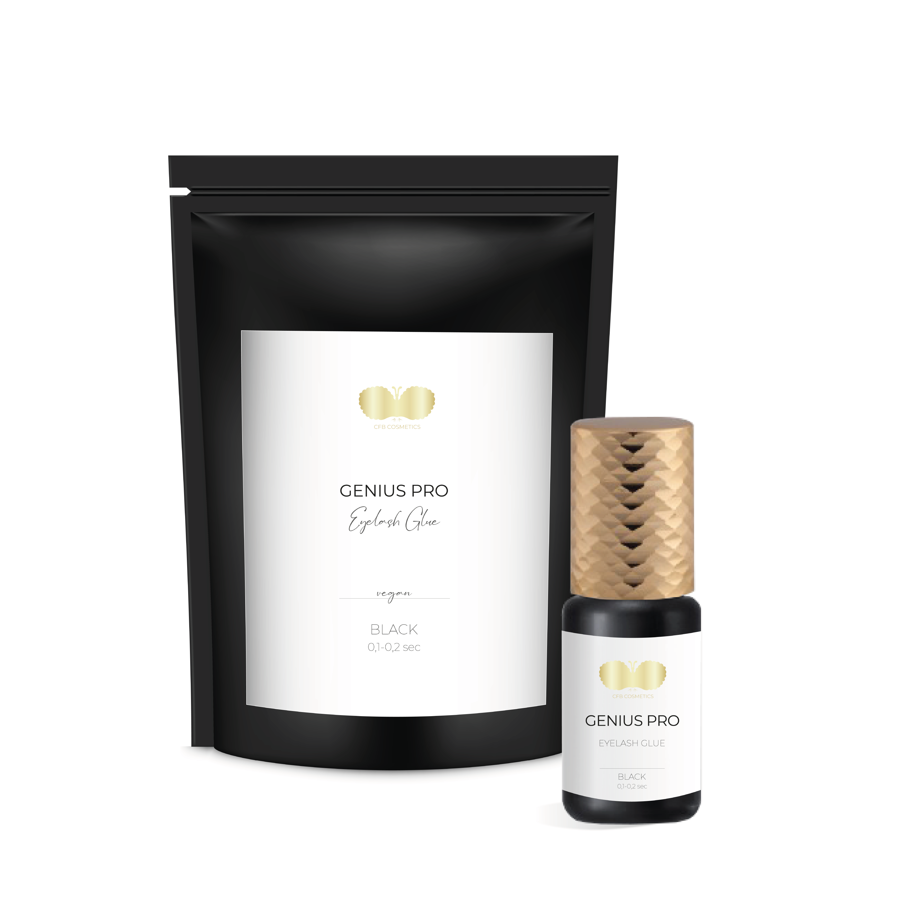 Wimpernkleber | GENIUS PRO | schwarz | 0,1 - 0,2 Sek Wimpernkleber Genius Pro