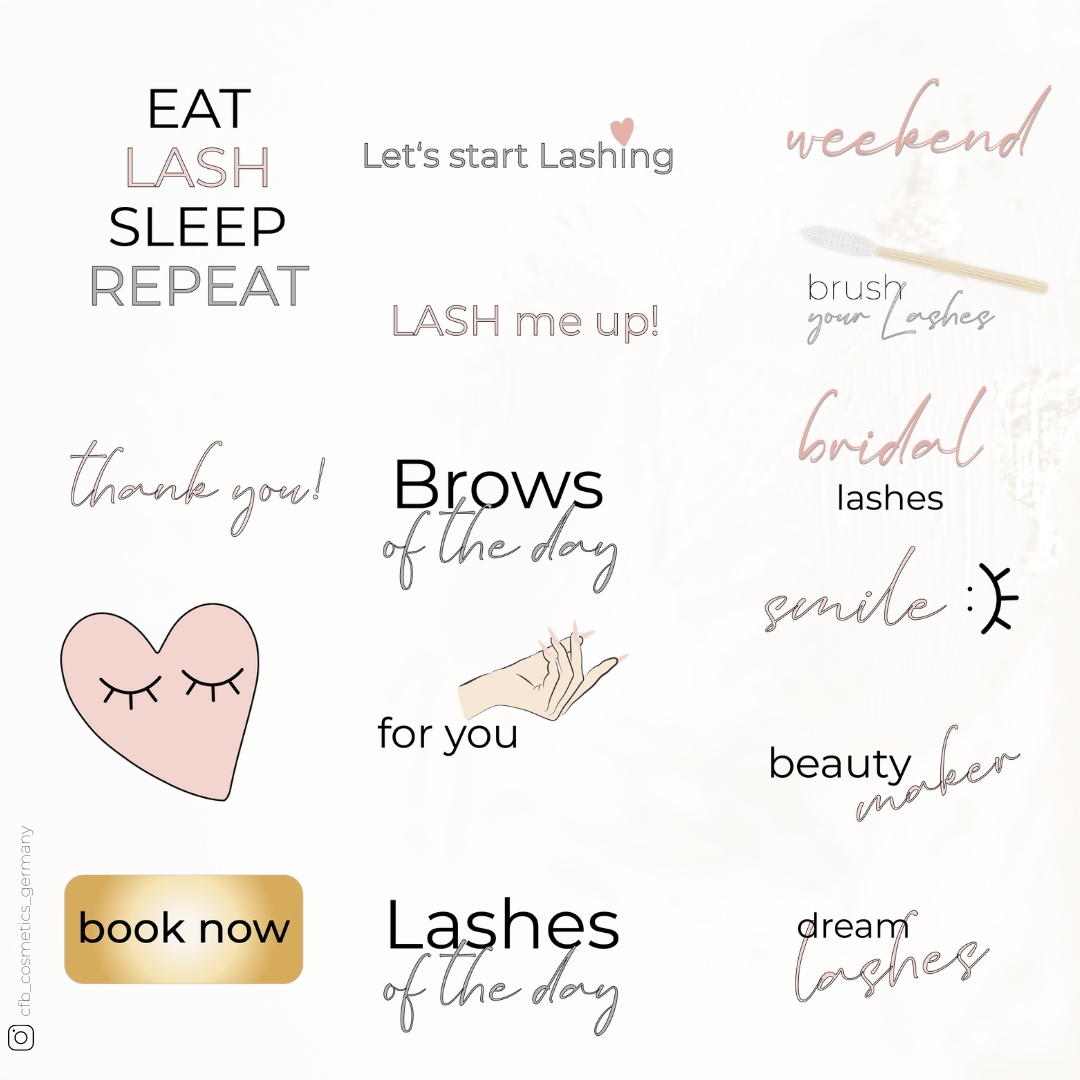 Instagram Story Sticker | Lashes & Brows