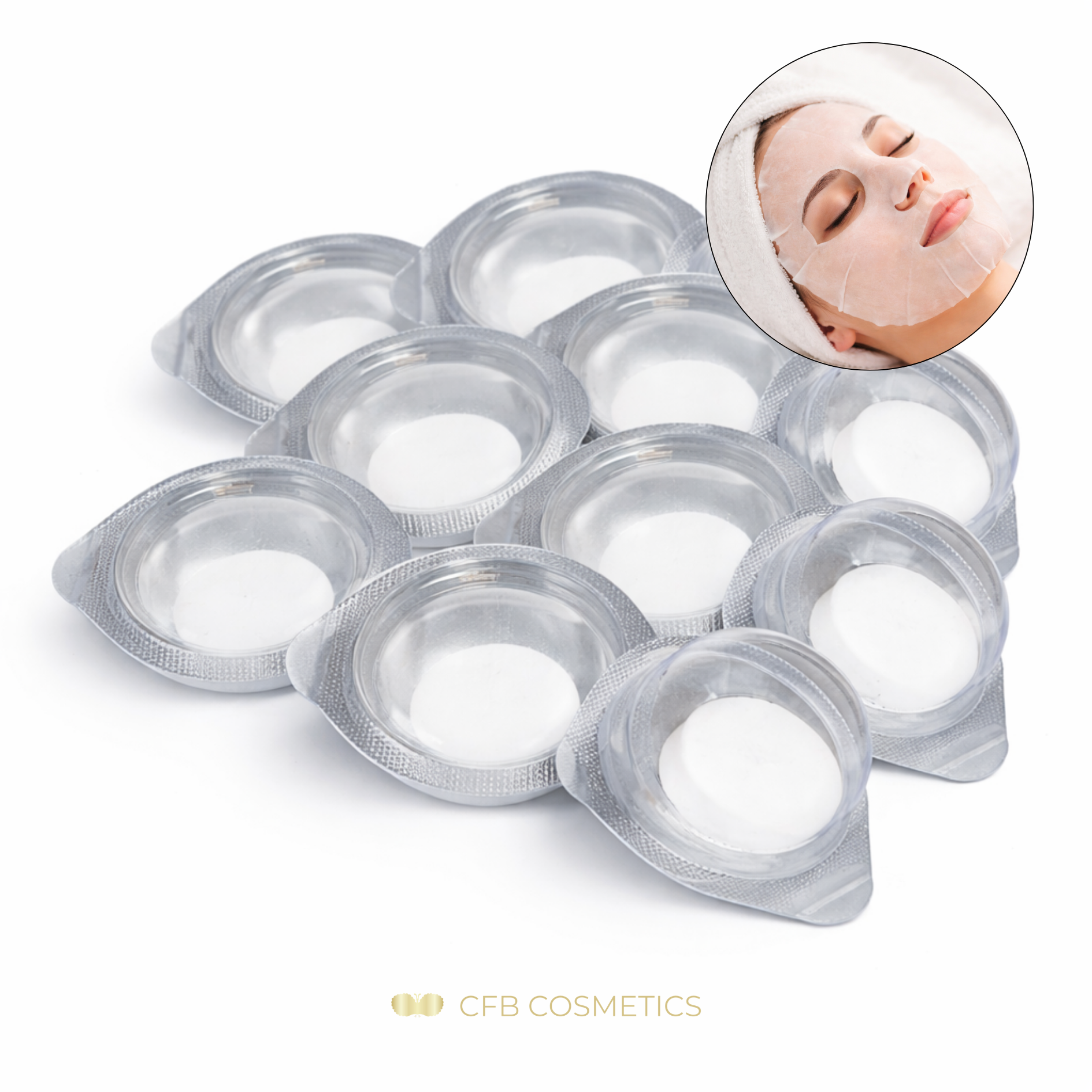 Baumwoll Gesichtsmaske After Care Vliesmaske 50 Stück plus 20 gratis - CFB Cosmetics®