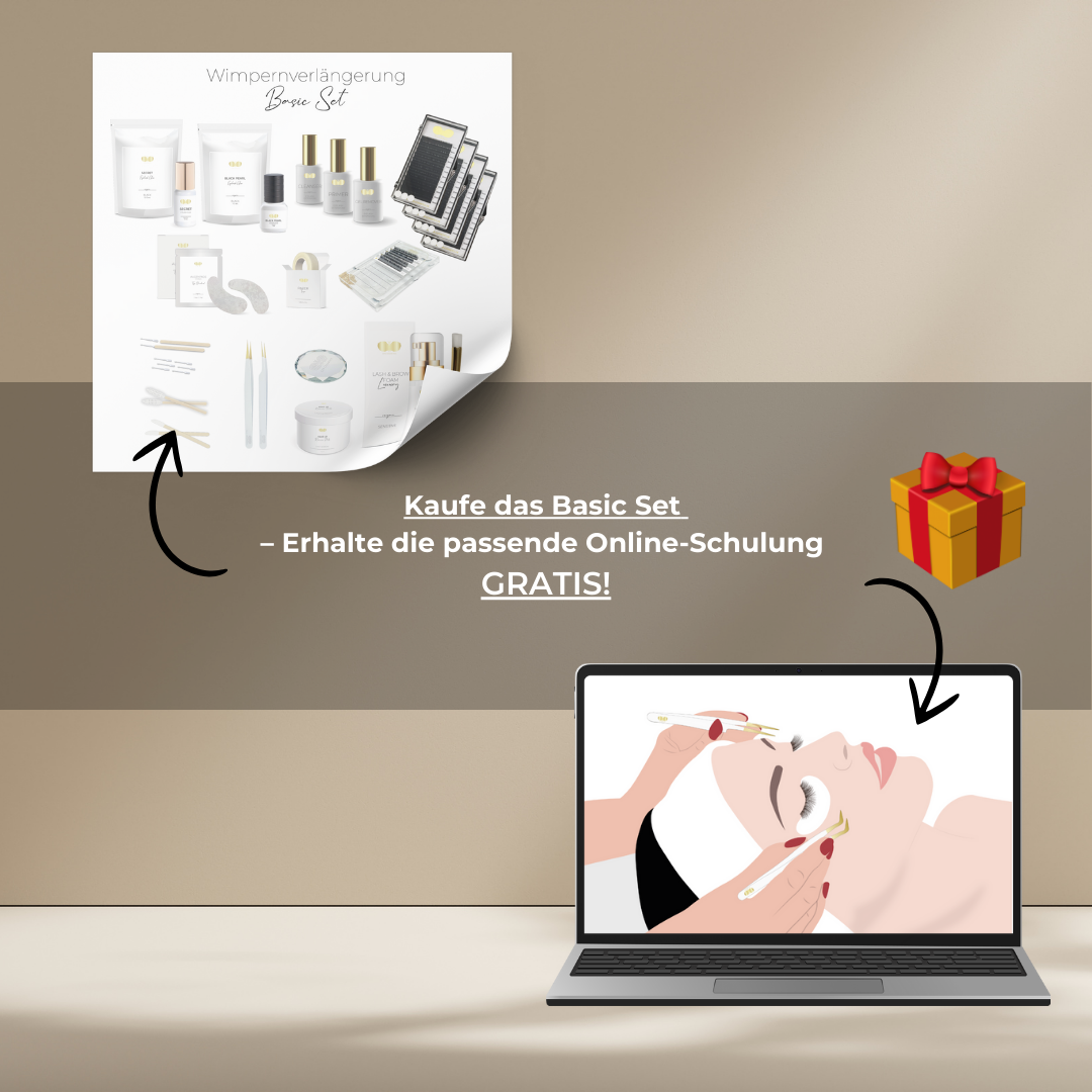 Basic Set + Gratis Wimpernverlängerung Basis Online Schulung Basic Set + Gratis Wimpernverlängerung Basis Online Schulung