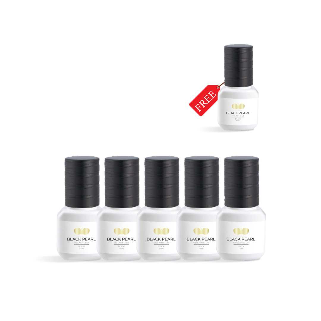 Wimpernkleber 5er Set + 1 gratis | BLACK PEARL | schwarz  Wimpernkleber 5er Set + 1 gratis | BLACK PEARL | schwarz