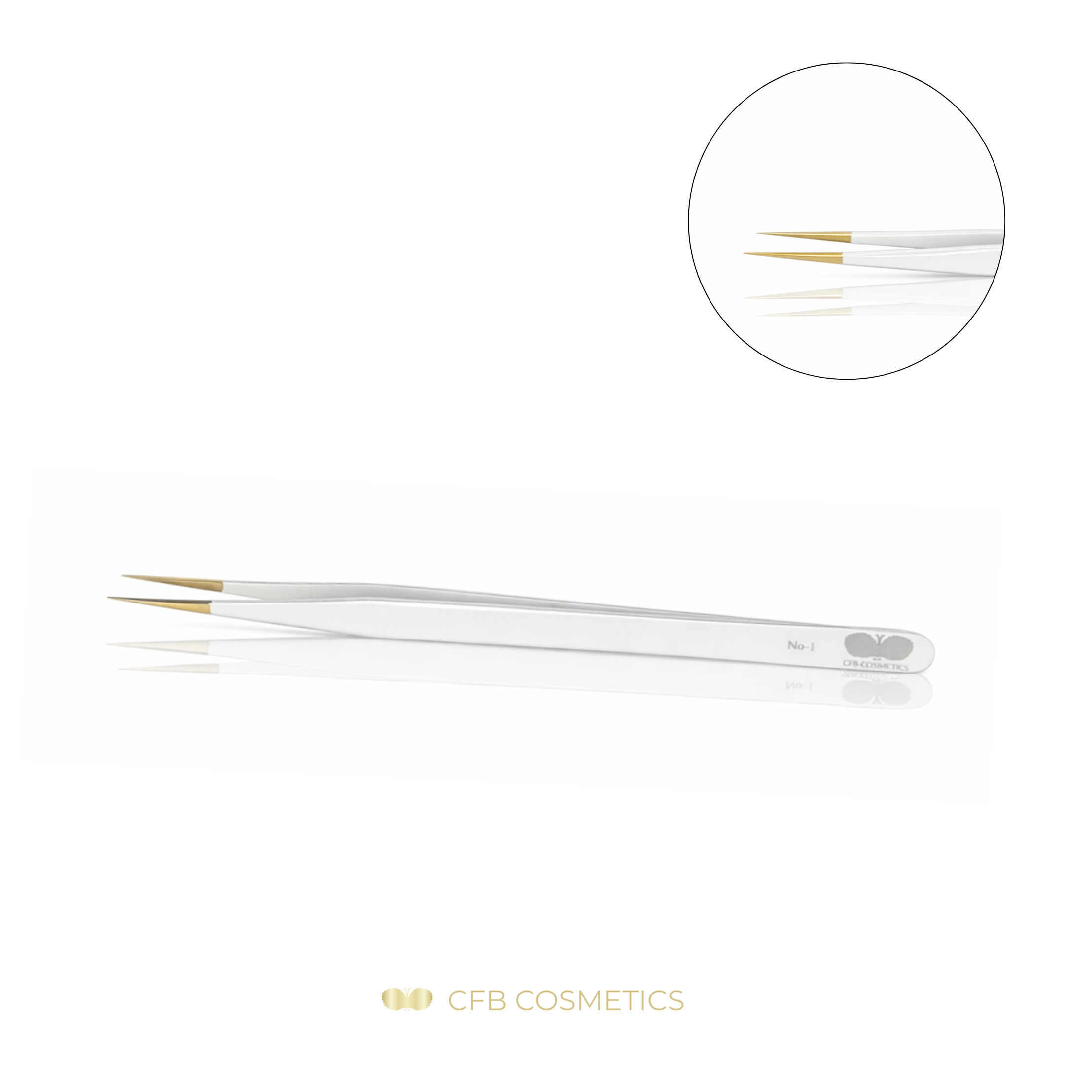 Luxury Pinzette No 1 gerade extra lang zum Separieren CFB Cosmetics®