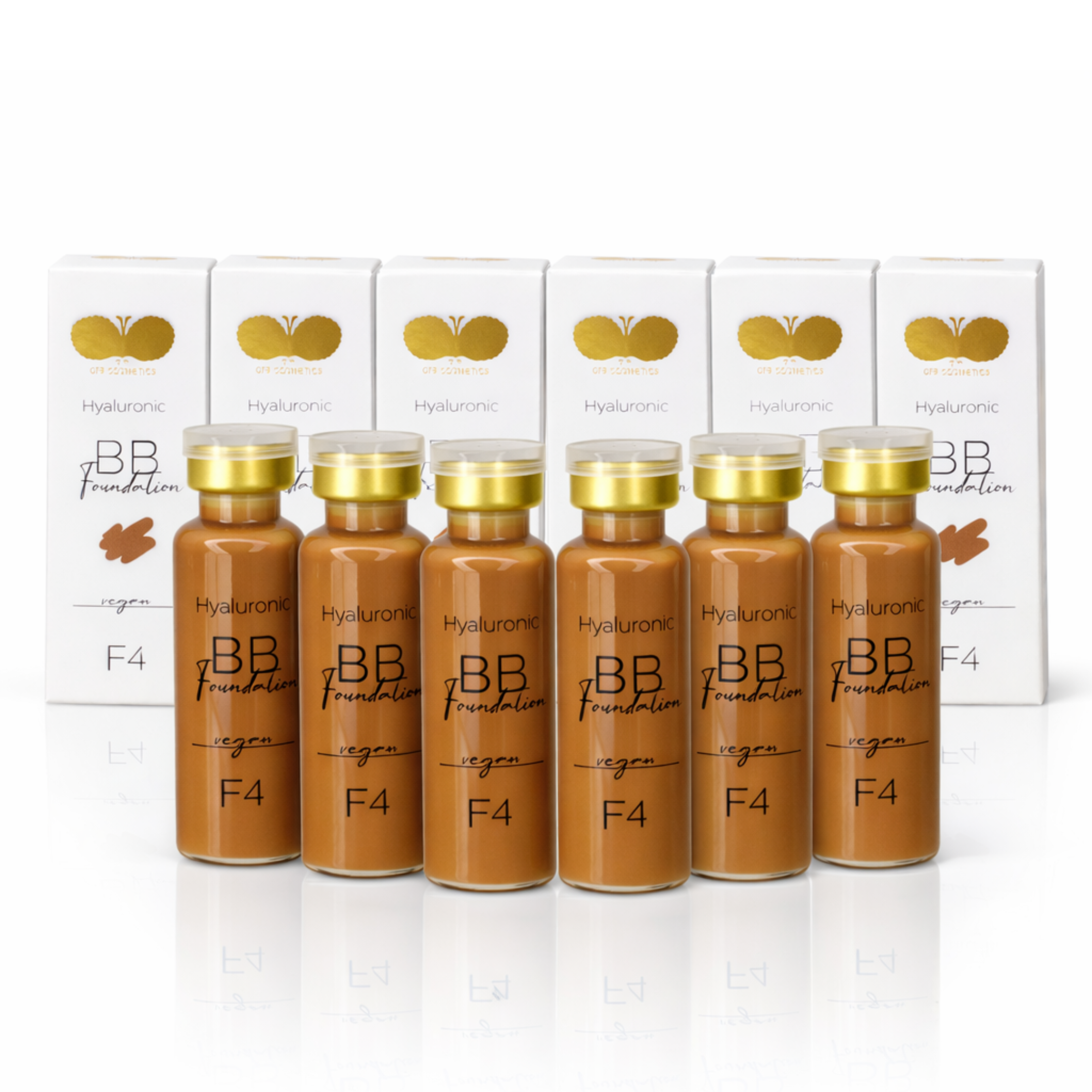 BB Glow Foundation mit Hyaluron - Farbe F4 - 5er Set plus 1 gratis - CFB Cosmetics®