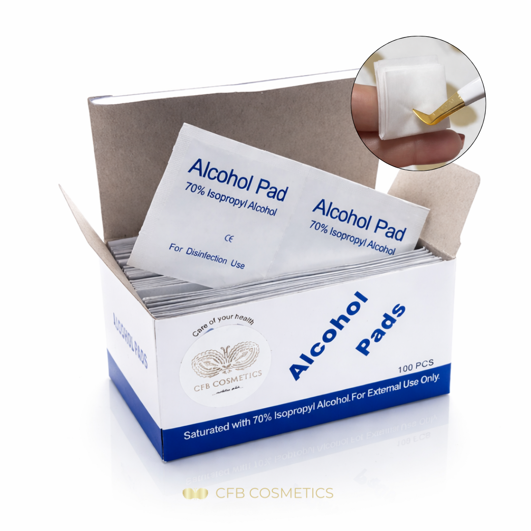 Alkoholpads 70 Prozent Isopropyl Alkohol zur Gerätereinigung 35 x 35 mm 100 Stück CFB Cosmetics®