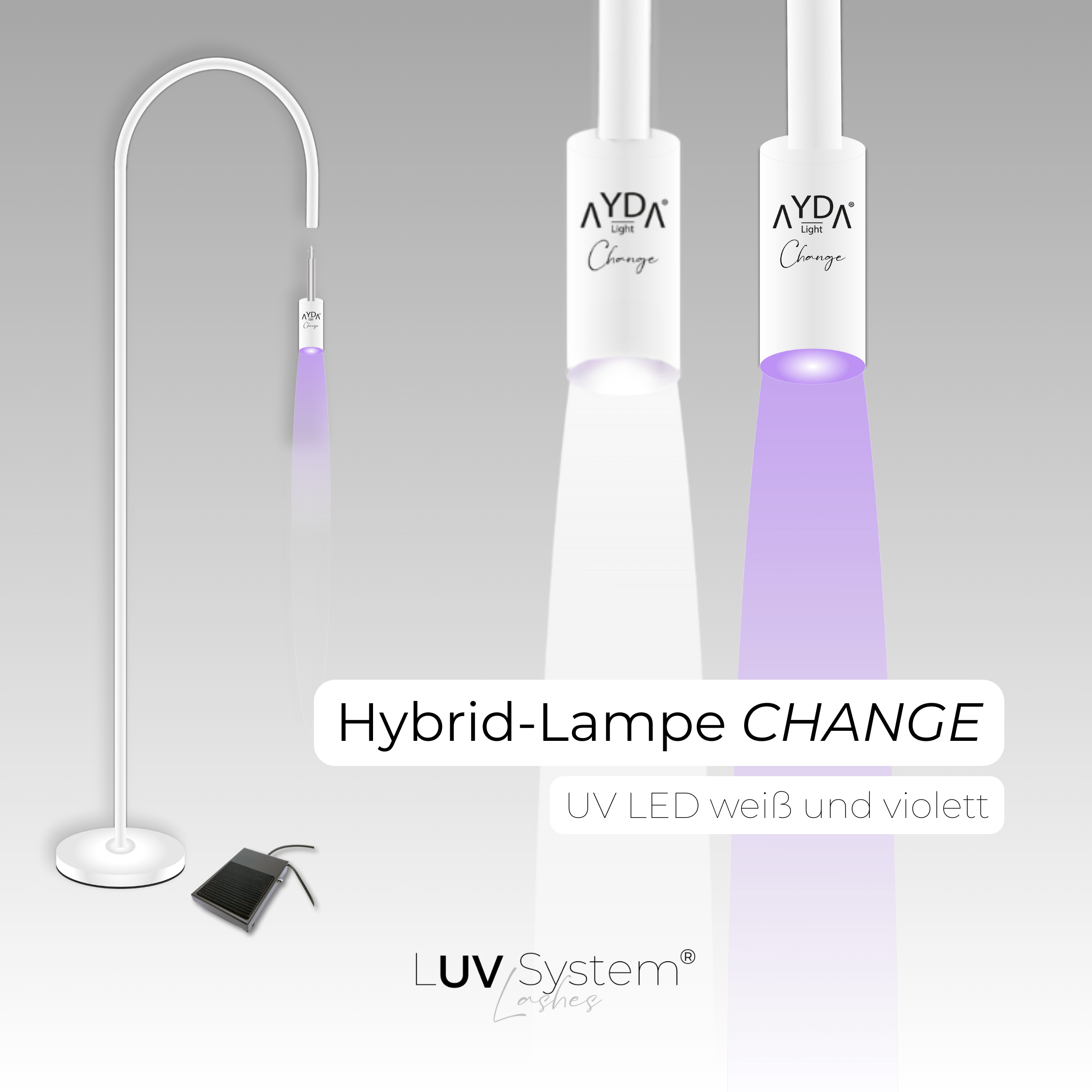 UV Lampe Wimpernverlängerung | CHANGE | UV-LED Violett & White | BESTSELLER