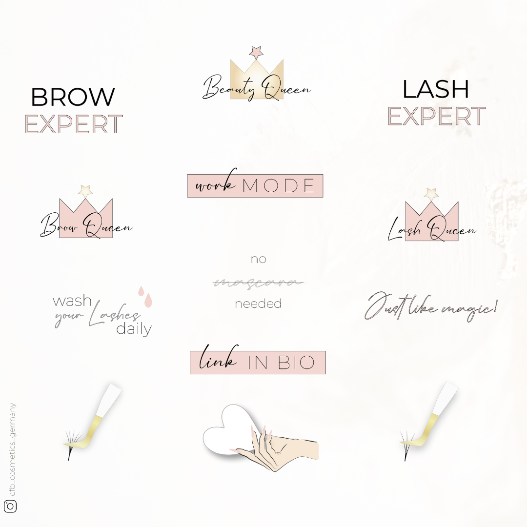 Instagram Story Sticker | Lashes & Brows