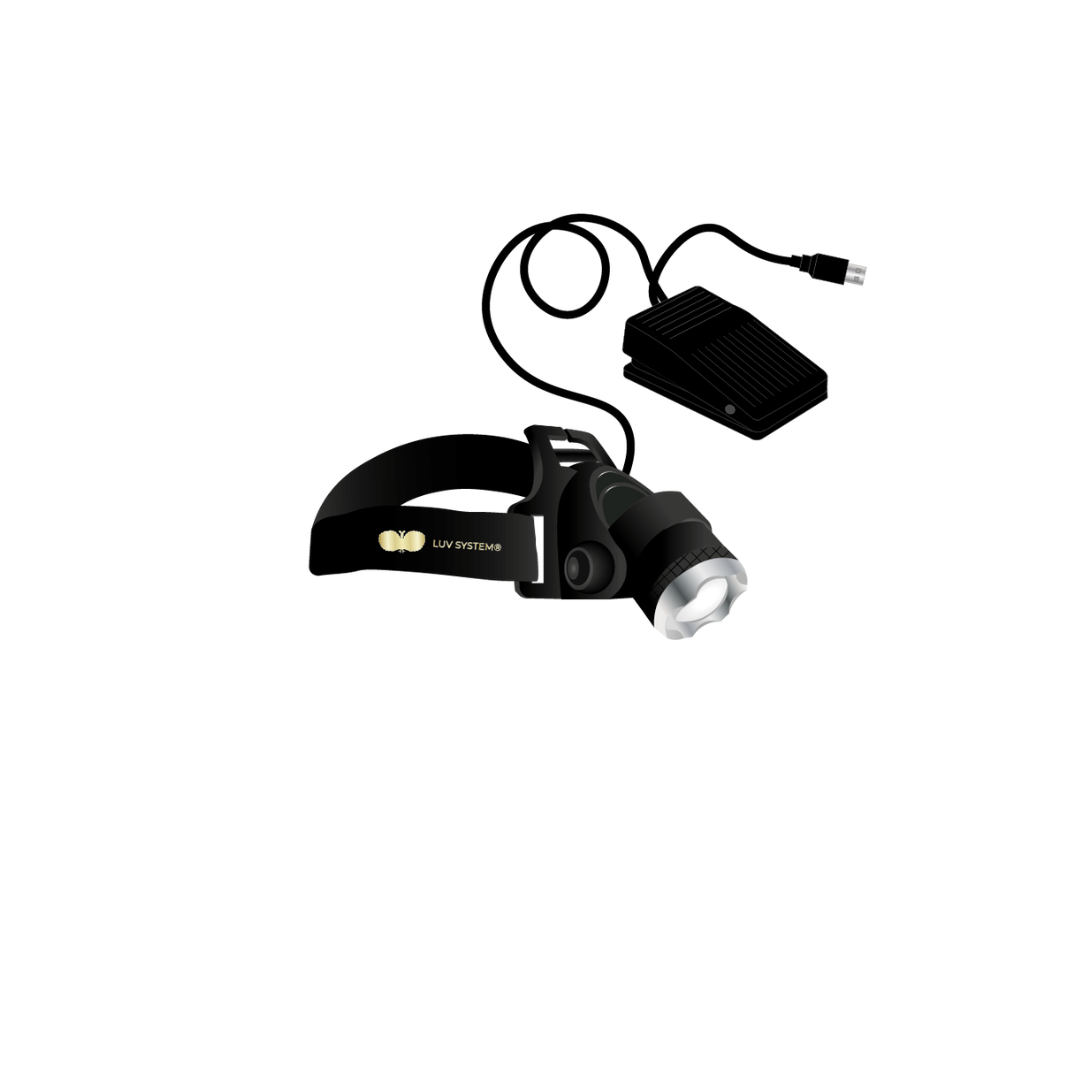 UV LED Kopflampe mit weißem UV Licht