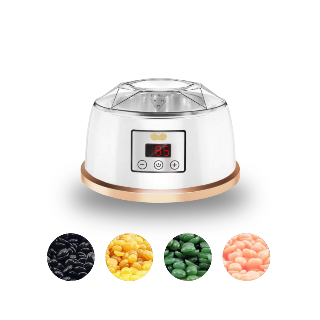 Wachserhitzer | 4 Beutel Wachsperlen | 10 Holzspatel Wachserhitzer | 4 Beutel Wachsperlen | 10 Holzspatel