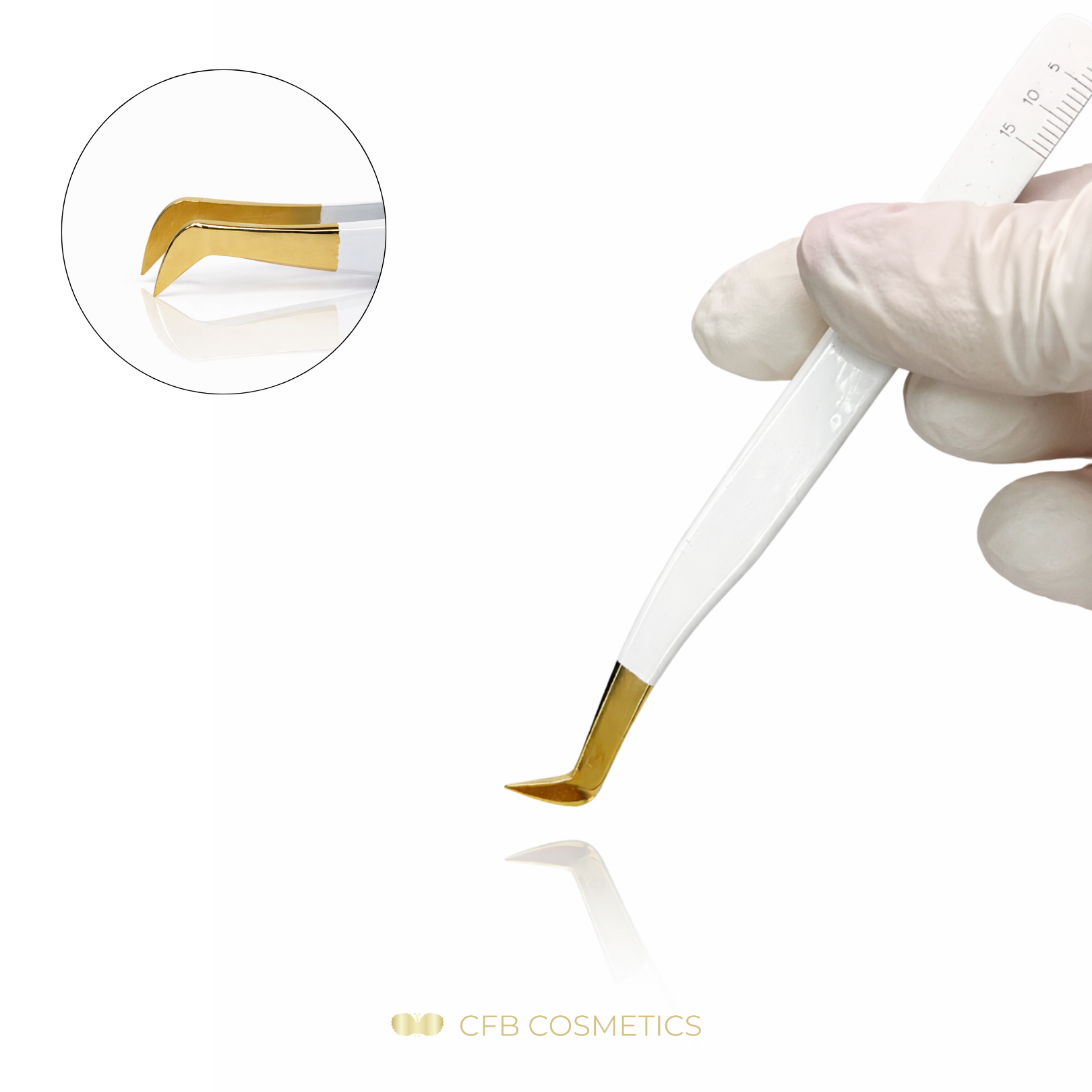 Luxury Pinzette Bestseller No 8 für Wimpernverlängerung CFB Cosmetics®