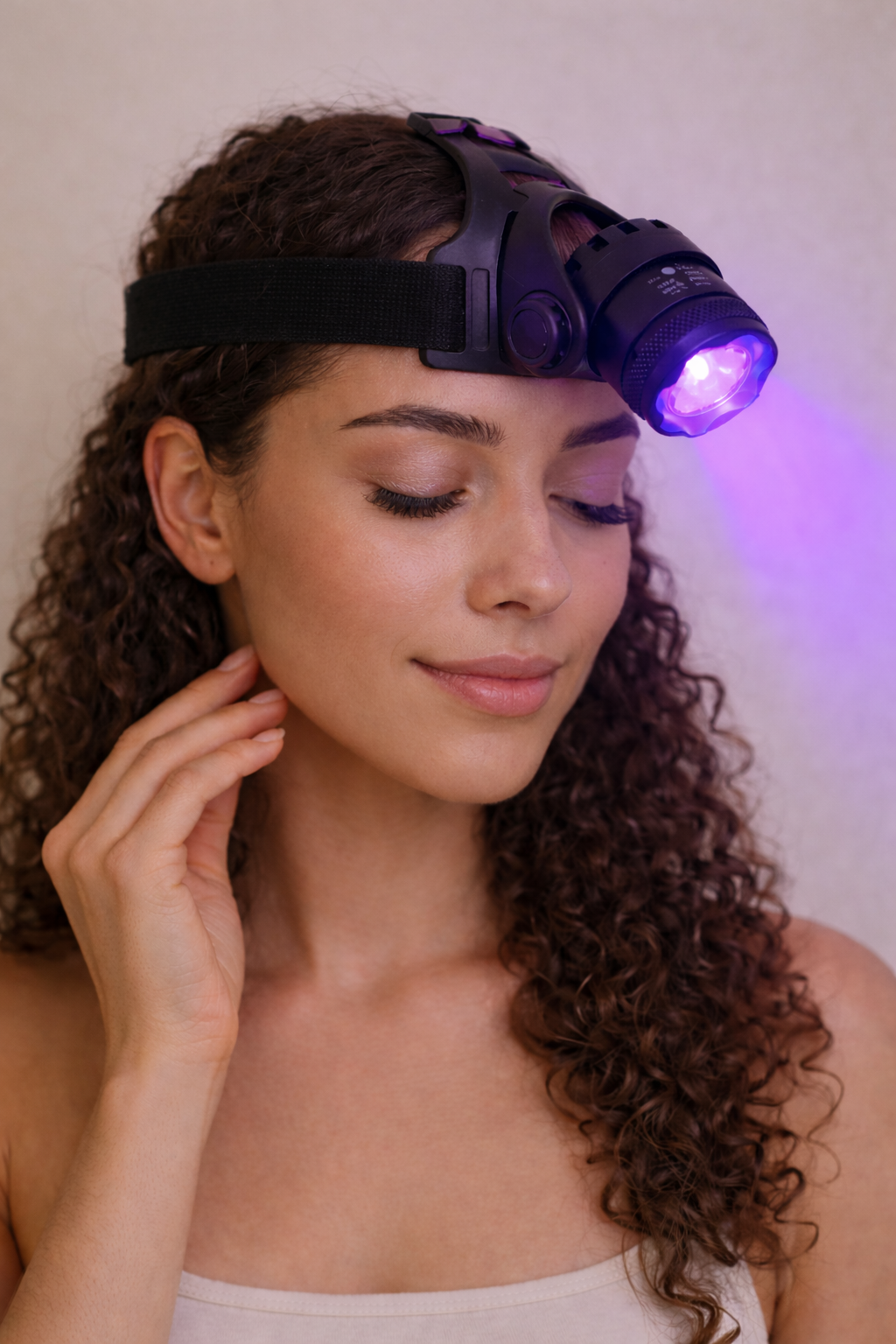 UV Wimpernverlängerung Set | Kopflampe | mit violettem UV LED Licht | BESTSELLER